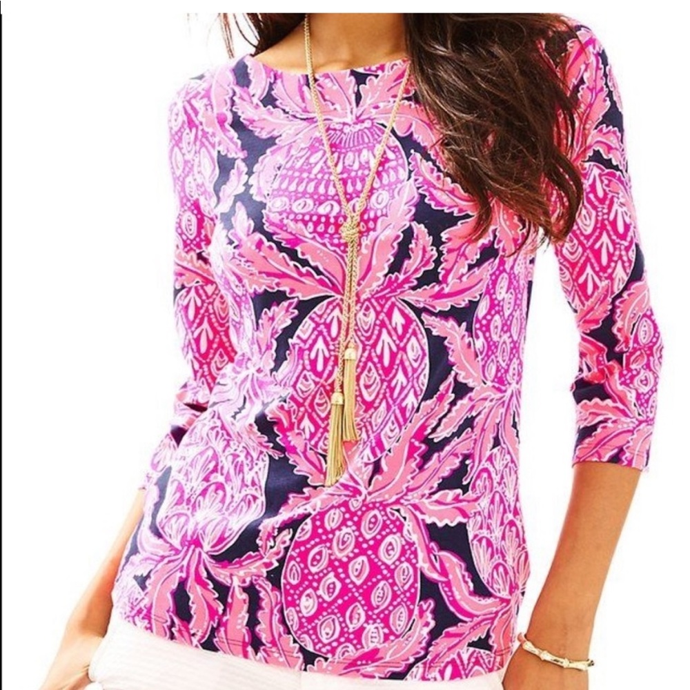 NWOT Lilly Pulitzer Waverly Top in Coco Safari size XS